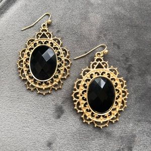 Black and Gold Earrings